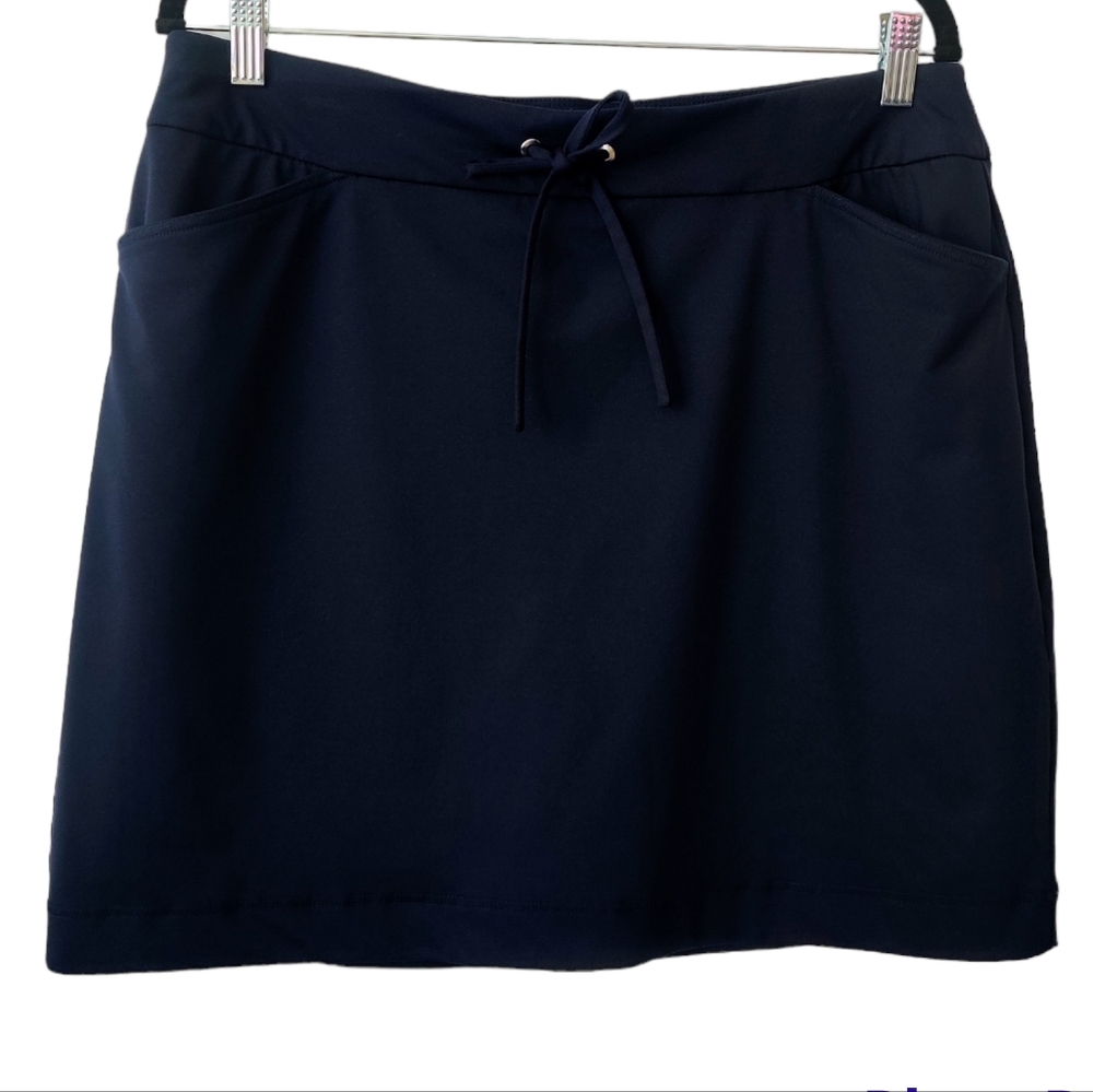 CHICO'S WEEKENDS Navy Blue Stretch Athletic Active Skort  2/L/12